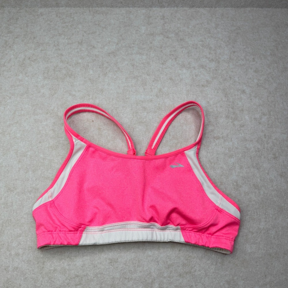 Brooks Running Hot Pink Sports Bra‎ Racerback size Large Activewear Workout